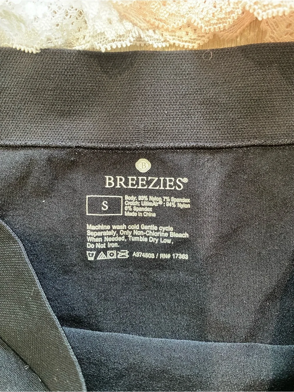 Breezies Lace-Trim Bike Shorts Trio - Black, White & Light Pink